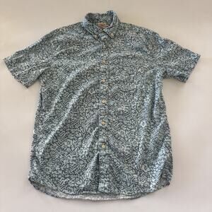 Faherty Breeze Collared Shirt Mens Small‎ Floral All Over Print Hawaiian Hemp